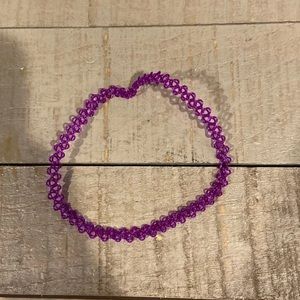 Handmade Stretchy Purple Choker